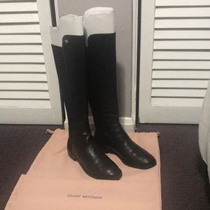 STUART WEITZMAN OVER THE KNEE LEATHER BOOTS